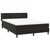vidaXL Box spring postelja z vzmetnico črna 160x210 cm žamet