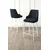 Hanah Home set od 4 barskih stolica Tera, antracit tkanina Babyface, bele metalne noge