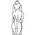 Atelier Del Sofa Zidna dekoracija Female Posture, 24x69 cm, 1.2mm, Crna
