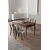 HANAH HOME Rasklopivi trpezarijski sto i stolice (5 delova) Exve Baroque Grey
