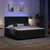 LED Box Spring Krevet s madracem Crna 180 x 200 cm tkanina