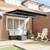 Skrovita tenda Crna 350 x 250 cm Poliester i čelik