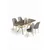 Hanah Home Trpezarijski set, 5 komada, Sivi