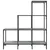 Regal za knjige siva boja hrasta 92x30x102 cm od drva i metala