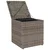 Vrtni tabure s jastucima 2 kom sivi 40x40x43 cm poliratan
