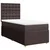 Vidaxl Box spring postelja z vzmetnico temno rjava 100x200 cm blago