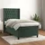Greatstore Box spring postelja z vzmetnico temno zelena 80x200 cm žamet