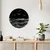 WallXpert metalni zidni ukras DCV-1011-MT, galebovi nad morem u krugu, 40 x 40 cm, crni