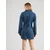 TOPSHOP Dolga srajca TAYLOR moder denim