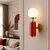 Opviq zidna lampa Moira-20201-F, 1 × E27, crvena