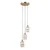 ITALUX PND-40668-3-HBR - Luster na sajli ALMA 3xE27/40W/230V zlatna