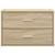 Ormarić s 2 ladice boja hrast 60x31x40 cm konstruirano drvo