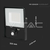 V-TAC Led reflektor senzor, 50W, 6400K, IP65, 471, Samsung chip, Crni