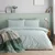 Zelena enojna posteljnina 135x200 cm Epping Textured Stripe – Catherine Lansfield