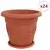 Saksije za biljke 24 pcs Crvena cigla O 39 x 32 cm Plastika