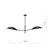 Luster na štangi LOTUS 2xE14/10W/230V crna/zlatna