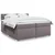 Vidaxl Box spring postelja z vzmetnico siva 200x200 cm umetno usnje