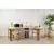 Hanah home Radni sto 240x74x60?cm Belo-Zlatni