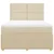 VIDAXL Box spring postelja z vzmetnico krem 140x190 cm blago