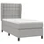 Vidaxl Box spring postelja z vzmetnico svetlo siva 90x200 cm blago
