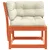 Kutna vrtna sofa s jastucima voštano smeđa 73x73x78 cm borovina