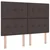 Vidaxl LED Box Spring Postelja Temno rjava 140 x 200 cm blago