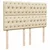 Vidaxl Box spring postelja z vzmetnico krem 140x190 cm blago