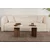 HANAH HOME Sto za dnevnu sobu Sabin Travertine Venezia Walnut
