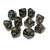 Kockice Chessex - Lustrous - Polyhedral - Shadow & Gold - Set of Ten d10s