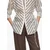 COMMA Bluza temno rjava/bela