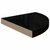Plutajuće kutne police 4 kom sjajne crne 35 x 35 x 3,8 cm MDF