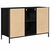 Ormarić za umivaonik s ladicama crni hrast 90x34,5x60 cm