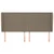 Vidaxl Vzglavje z ušesi taupe 183x23x118/128 cm blago