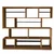Hanah Home Polica za knjige CPT6004-200, 200x200x30 cm, Braon
