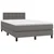 Krevet box spring s madracem LED sivi 120x200cm od umjetne kože