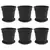 Saksije za biljke 6 pcs Crna O 17 x 14 cm Plastika