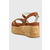 Sandale U.S. Polo Assn. LOREN za žene, boja: smeđa, klin peta, LOREN002D