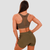 GymBeam Sportski grudnjak Mesh Panel Olive