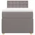 vidaXL Box spring postelja z vzmetnico taupe 90x200 cm blago