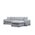 Atelier del Sofa Ugaona garnitura Loop 12 95x85x290cm Svetlosiva