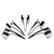 Master Series Clawed 5pc Sensation Play Rings Silver