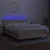 Vidaxl Box spring postelja z vzmetnico LED krem 140x190 cm blago