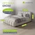 Homestar Postelja Catania 140x200 cm oblazinjena krem barve