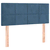 Greatstore Box spring postelja z vzmetnico LED temno modra 120x200cm žamet