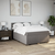 Vidaxl Box spring postelja z vzmetnico taupe 140x190 cm blago