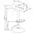 Barska stolica 84x40 cm crna/hrom