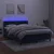 Vidaxl Box spring postelja z vzmetnico LED temno modra 140x200cm žamet