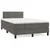 vidaXL Box spring postelja z vzmetnico LED temno siva 120x190 cm žamet