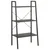 Samostojeća polica s 3 razine crna 56 x 35 x 108 cm