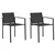 Vrtne stolice 2 pcs Crna i antracit 53,5 x 59 x 77 cm